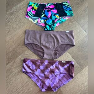 NWOT Bundle of 3 PINK Hipster Panties, Size Small